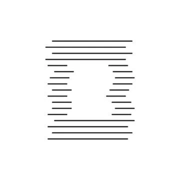 Stripes abstract letter b square line art logo Stock Illustration