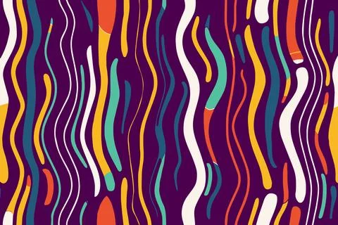 Stripes African seamless pattern. Ethnic tribal handmade seamless cartoon Stock-Illustration