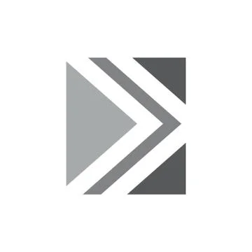 Stripes arrow geometric square logo Stock Illustration