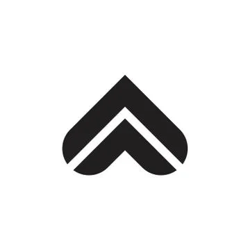 Stripes arrows up simple geometric logo vector Illustrazione stock
