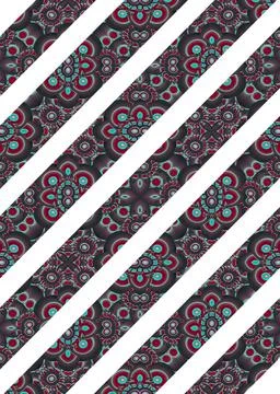 Stripes Background Pattern White background with patterned stripes borders... Stock Photos