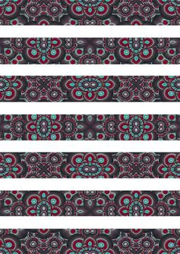 Stripes Background Pattern White background with patterned stripes borders... Stock Photos