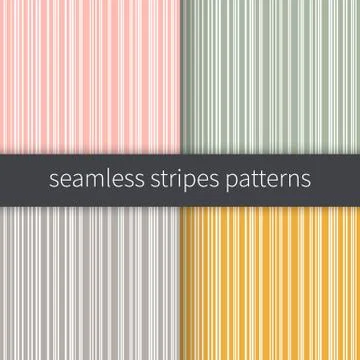 Stripes backgrounds set. Seamless abstract vector pattern 스톡 일러스트