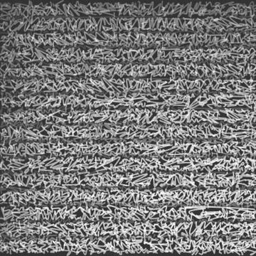 Stripes of chaotic scribbles backdrop in white over black Stock Illustration