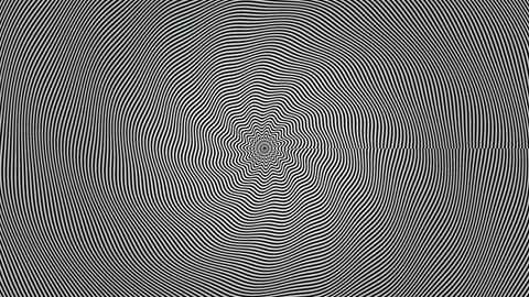 Stripes create a spiral pattern in black and white design Stock Footage 339491012