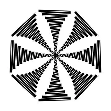 Stripes cross design icon vector geometric shape symbol Illustrazione stock