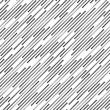 Stripes of Halftone Dots, Vector Seamless Pattern Stock Illustration