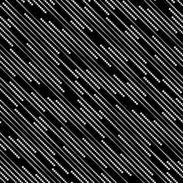 Stripes of Halftone Dots, Vector Seamless Pattern Illustrazione stock