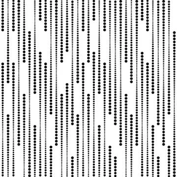 Stripes of Halftone Dots, Vector Seamless Pattern Stock Illustration