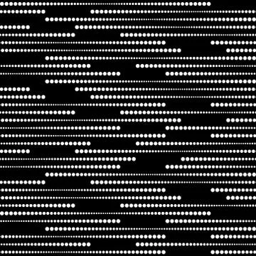 Stripes of Halftone Dots, Vector Seamless Pattern 库存插图