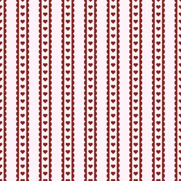 Stripes with hearts rustic seamless pattern イラスト素材