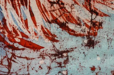 Stripes, hot batik, background texture, handmade on silk, abstract surrealism Stock Illustration