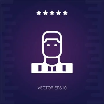 Stripes man vector icon Stock Illustration