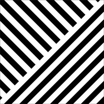 Stripes Motifs Pattern in Black White. Vector Illustration Mix-5 Stock Illustration