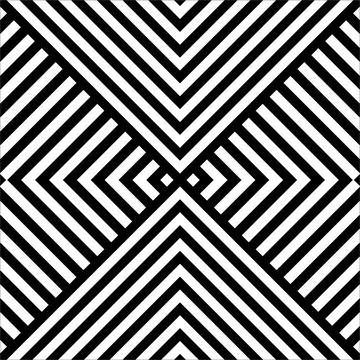 Stripes Motifs Pattern in Black White. Vector Illustration Mix BW-13 Illustrazione stock