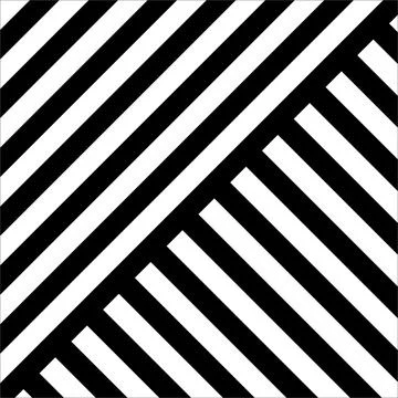 Stripes Motifs Pattern in Black White. Vector Illustration Mix BW-4 Stock Illustration