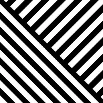 Stripes Motifs Pattern in Black White. Vector Illustration Mix BW-6 Stock Illustration