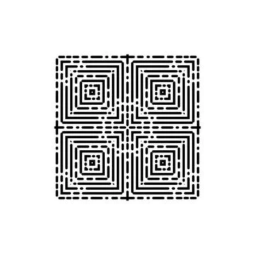 Stripes Motifs Pattern in Black White Stock Illustration