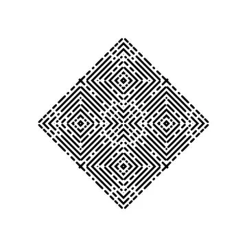 Stripes Motifs Pattern in Black White Stock Illustration