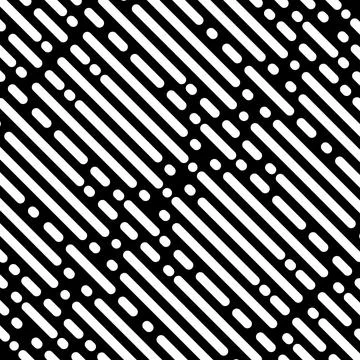 Stripes Motifs Pattern in Black White Stock Illustration