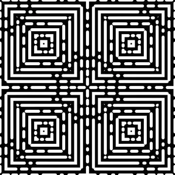 Stripes Motifs Pattern in Black White Stock Illustration