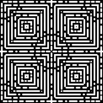 Stripes Motifs Pattern in Black White Illustrazione stock