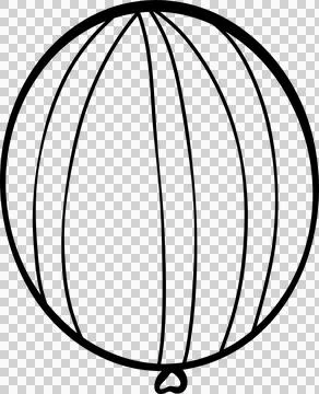 Stripes Pattern Balloon Outline Stock Illustration