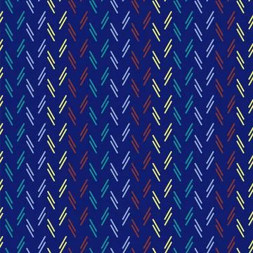 Stripes seamless pattern on blue background. Fashion goose foot simple vector Stock Illustration