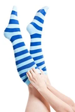 Stripes socks legs Foto stock