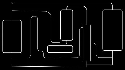 Stripes technology circuit board vector concept abstract background Stock Illustration