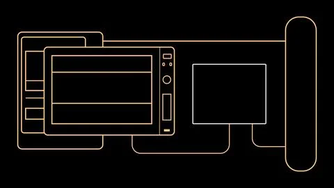 Stripes technology circuit board vector concept abstract background Stock Illustration