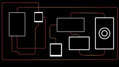Stripes technology circuit board vector concept abstract background Stock-Illustration