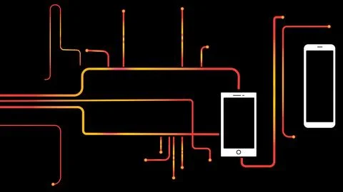 Stripes technology circuit board vector concept abstract background Illustrazione stock