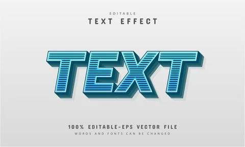 Stripes text effect editable 스톡 일러스트