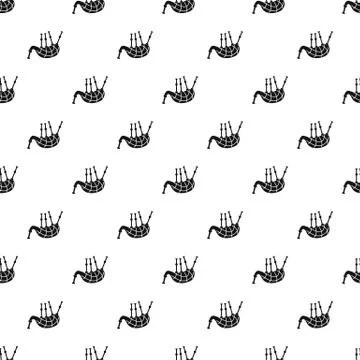 Stripped bagpipes pattern seamless vector Illustrazione stock