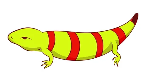 Stripped lizard icon animation Stock Footage 157179377