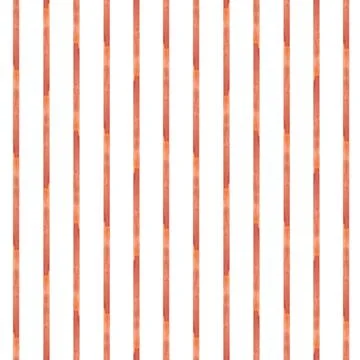 Stripped watercolor seamless pattern. Orange yellow, terracotta hand painted Stock Illustration
