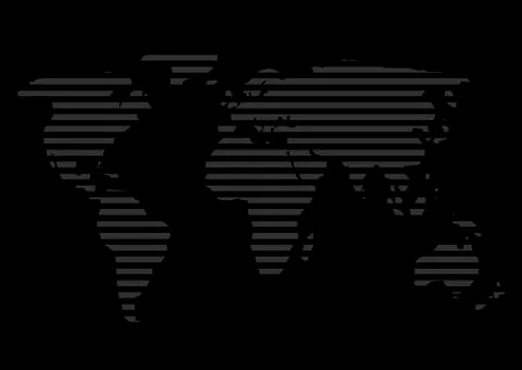 Stripped World map Stock Illustration