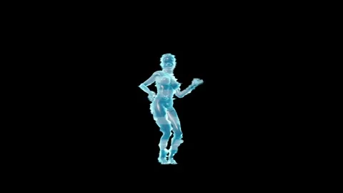 Stripper with Hologram Effect - Blue 01 Stock Footage 248861758