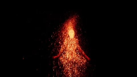 Stripper with Lava Effect 02 Stock Footage 248861933