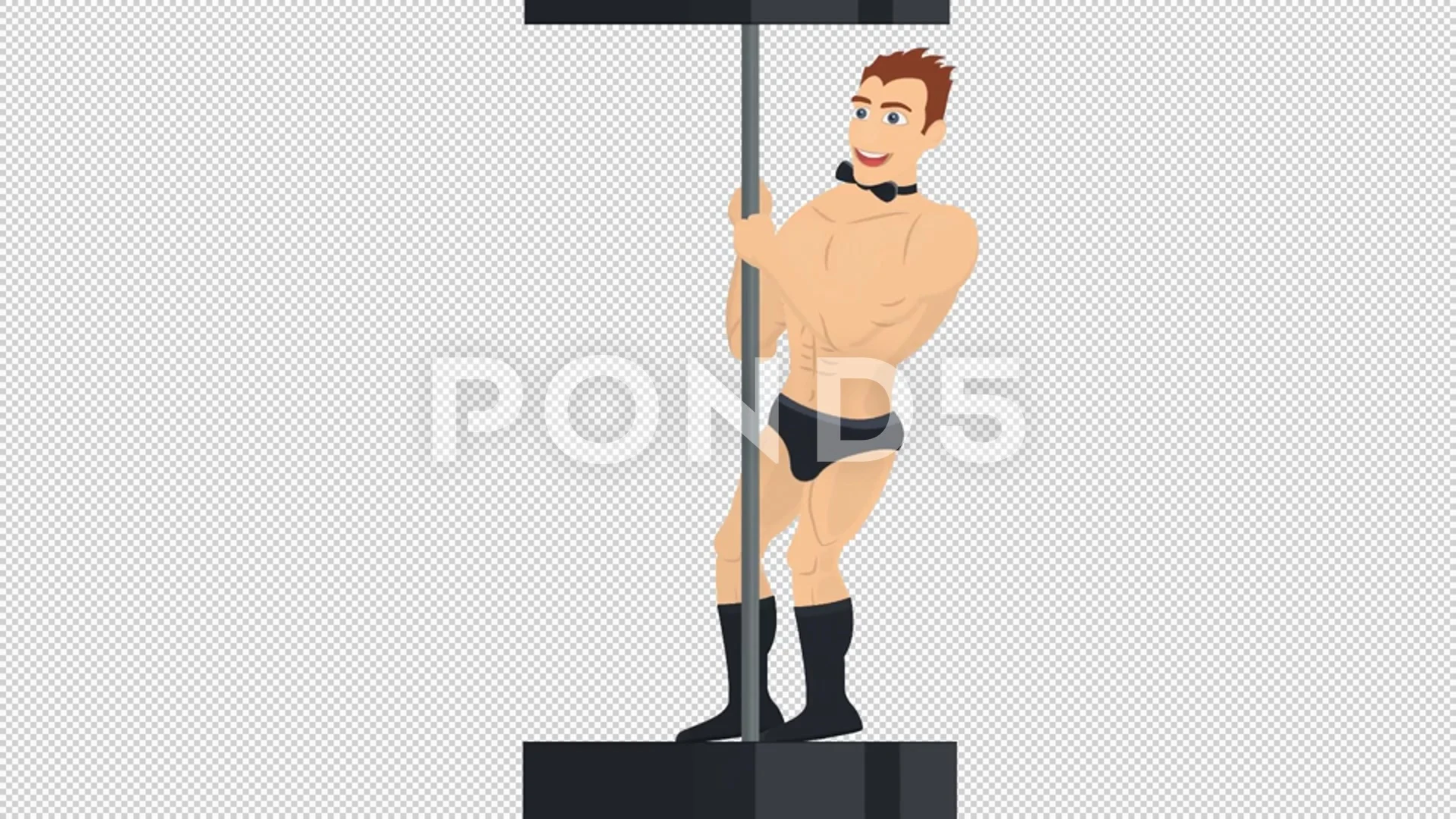 Stripper man. Animation of a pole dance.... | Stock Video | Pond5