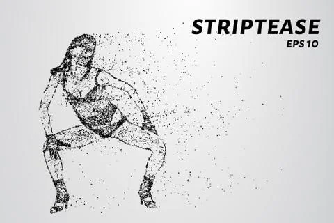 The stripper of the particles. Erotic dances are comprised of points and circ Stock Illustration