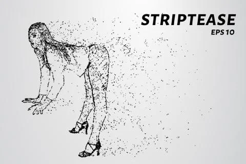 The stripper of the particles. Erotic dances are comprised of points and circ Stock Illustration