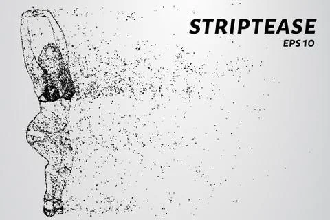 The stripper of the particles. Erotic dances are comprised of points and circ Stock Illustration