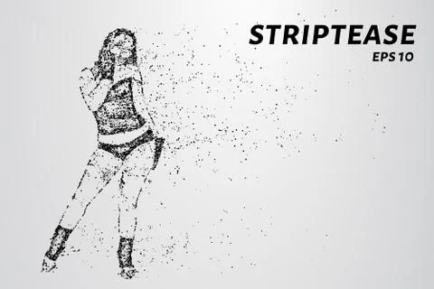 The stripper of the particles. Erotic dances are comprised of points and circ Stock Illustration