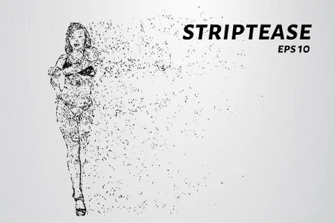 The stripper of the particles. Erotic dances are comprised of points and circ Stock Illustration