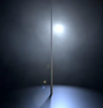 Stripper pole spotlit Stock Illustration