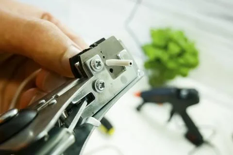 Stripper for stripping ends of wires. Stock Photos