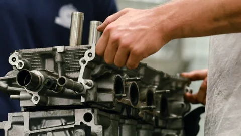 STRIPPING PETROL ENGINE 08 Stock Footage 103606013