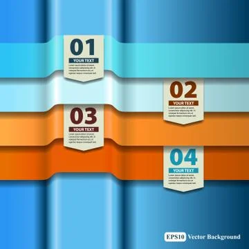 Strips and labels, the elements of infographics Stock Illustration